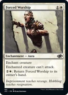 Forced Worship 185 card from Jumpstart 2022