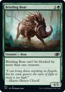 Bristling Boar 635 card from Jumpstart 2022