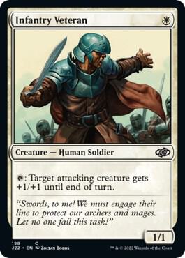 Infantry Veteran 198 card from Jumpstart 2022