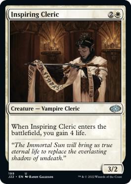 Inspiring Cleric 199 card from Jumpstart 2022
