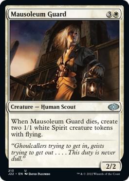 Mausoleum Guard 213 card from Jumpstart 2022