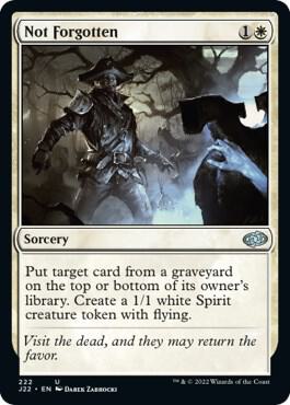 Not Forgotten 222 card from Jumpstart 2022