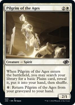 Pilgrim of the Ages 225 card from Jumpstart 2022