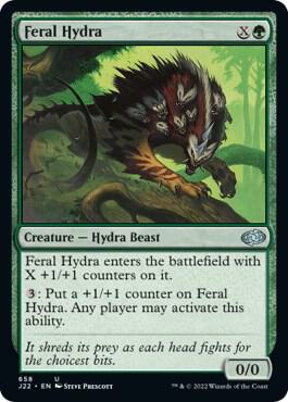 Feral Hydra 658 card from Jumpstart 2022