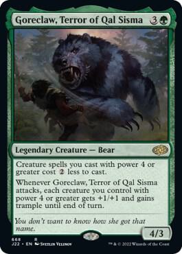 Goreclaw, Terror of Qal Sisma 668 card from Jumpstart 2022