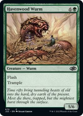 Havenwood Wurm 670 card from Jumpstart 2022