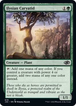 Ilysian Caryatid 676 card from Jumpstart 2022