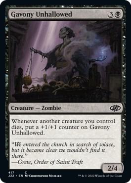 Gavony Unhallowed 417 card from Jumpstart 2022