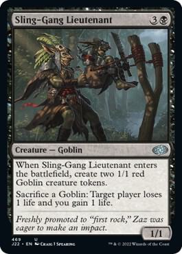 Sling-Gang Lieutenant 469 card from Jumpstart 2022