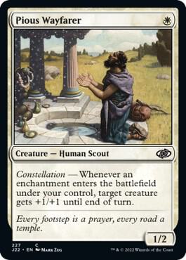 Pious Wayfarer 227 card from Jumpstart 2022