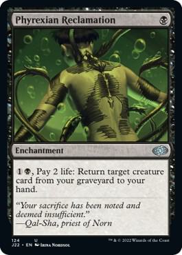 Phyrexian Reclamation 124 card from Jumpstart 2022