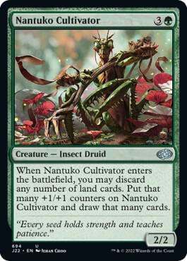 Nantuko Cultivator 694 card from Jumpstart 2022