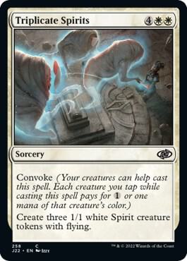 Triplicate Spirits 258 card from Jumpstart 2022