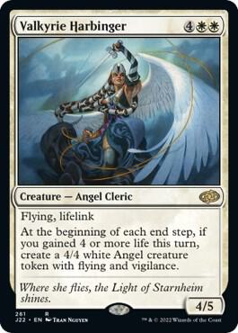 Valkyrie Harbinger 261 card from Jumpstart 2022