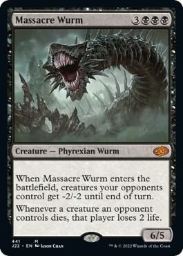 Massacre Wurm 441 card from Jumpstart 2022