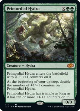 Primordial Hydra 712 card from Jumpstart 2022