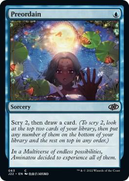 Preordain 63 card from Jumpstart 2022