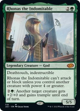Rhonas the Indomitable 719 card from Jumpstart 2022