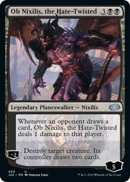 Ob Nixilis, the Hate-Twisted 450 card from Jumpstart 2022