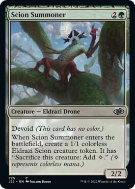 Scion Summoner 725 card from Jumpstart 2022