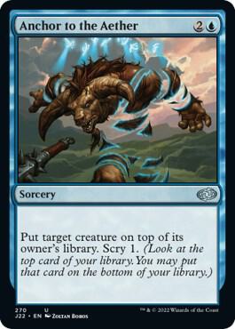 Anchor to the Aether 270 card from Jumpstart 2022