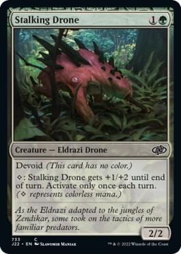 Stalking Drone 733 card from Jumpstart 2022