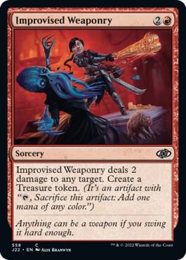 Improvised Weaponry 558 card from Jumpstart 2022