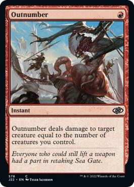 Outnumber 578 card from Jumpstart 2022