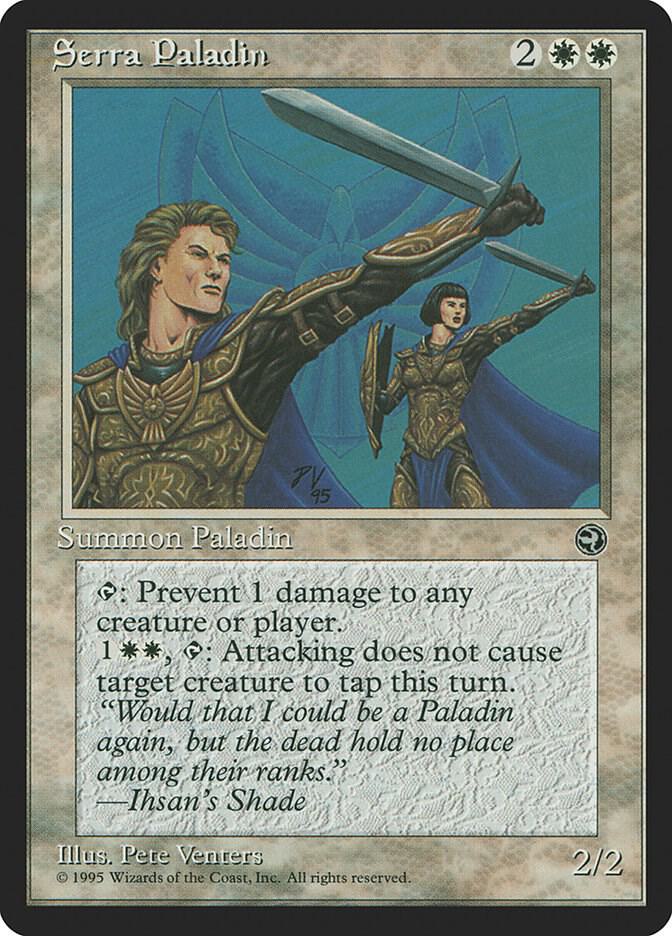 Serra Paladin card from Homelands