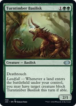 Turntimber Basilisk 736 card from Jumpstart 2022
