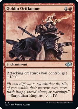 Goblin Oriflamme 543 card from Jumpstart 2022