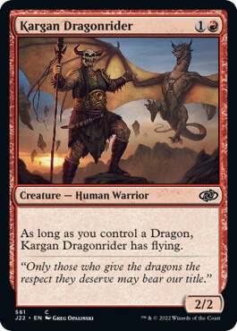 Kargan Dragonrider 561 card from Jumpstart 2022