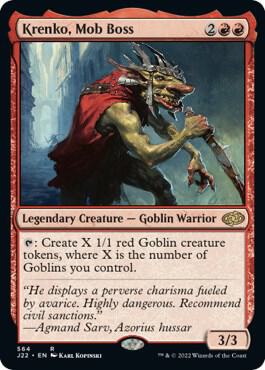 Krenko, Mob Boss 564 card from Jumpstart 2022