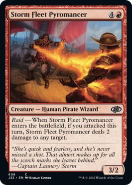 Storm Fleet Pyromancer 608 card from Jumpstart 2022
