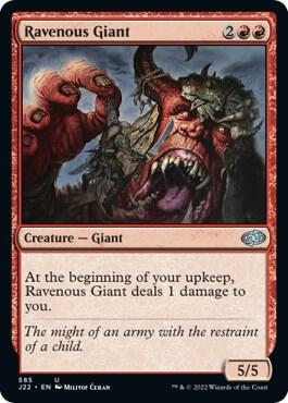 Ravenous Giant 585 card from Jumpstart 2022