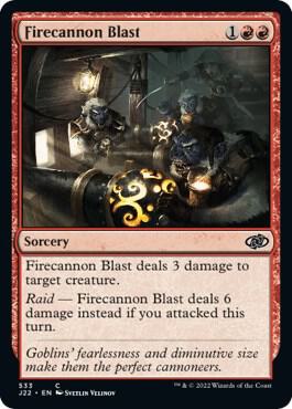 Firecannon Blast 533 card from Jumpstart 2022