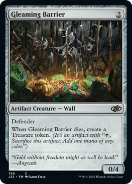 Gleaming Barrier 768 card from Jumpstart 2022