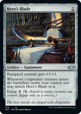 Hero's Blade 776 card from Jumpstart 2022