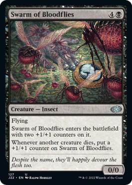 Swarm of Bloodflies 127 card from Jumpstart 2022