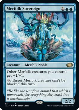 Merfolk Sovereign 321 card from Jumpstart 2022