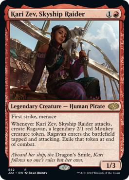 Kari Zev, Skyship Raider 562 card from Jumpstart 2022