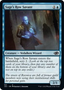 Sage's Row Savant 341 card from Jumpstart 2022