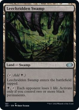 Leechridden Swamp 137 card from Jumpstart 2022