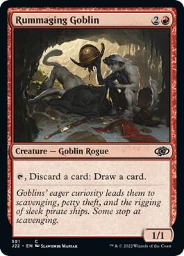 Rummaging Goblin 591 card from Jumpstart 2022