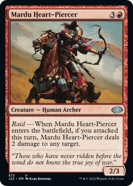 Mardu Heart-Piercer 572 card from Jumpstart 2022