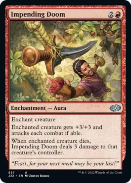 Impending Doom 557 card from Jumpstart 2022