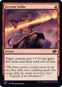 Fervent Strike 529 card from Jumpstart 2022