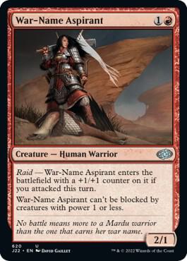 War-Name Aspirant 620 card from Jumpstart 2022