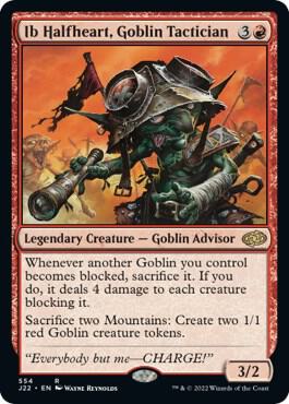 Ib Halfheart, Goblin Tactician 554 card from Jumpstart 2022