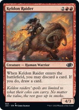 Keldon Raider 563 card from Jumpstart 2022